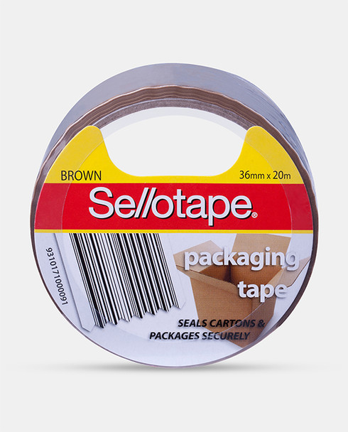 Sellotape Packaging Tape 36mm x 20m Brown Pack of 4