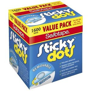 Sellotape Removable Sticky Dots Box of 1600