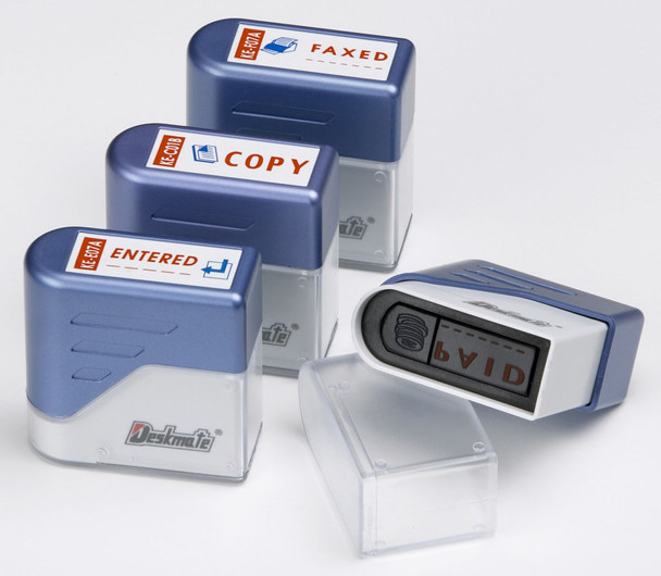 DeskMate 0273660 Dual Colour Pre-Inked Office Stamp ÛÏCopyÛ Blue/Red