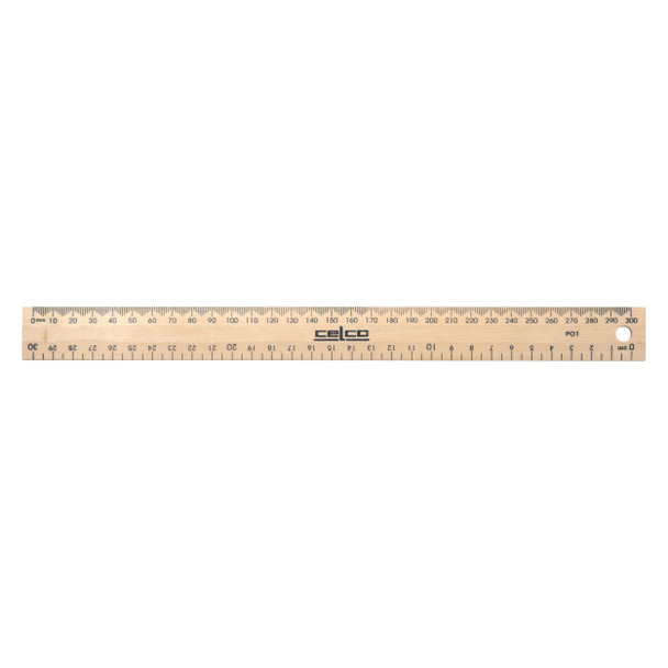 Celco 0331910 Rulers Wooden Polished Drilled 30cm | Its A Mega Thing