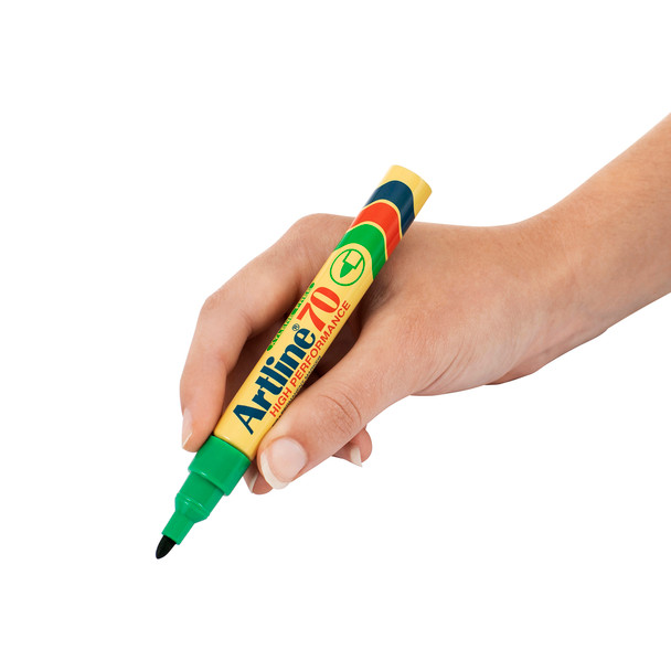 Artline Green 107004 70 Permanent Marker 1.5mm Bullet Nib Box12 | Mega Office Supplies