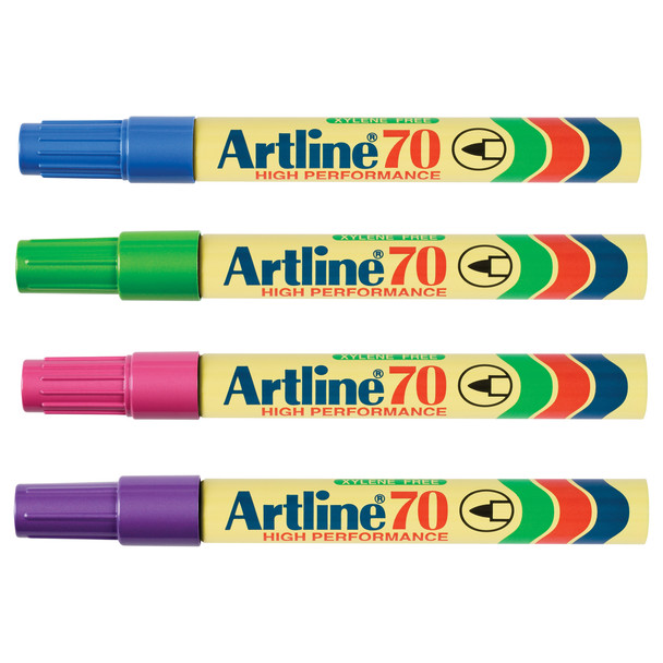 Artline Asst 107044 70 Permanent Marker 1.5mm Bullet Nib Brights Box12 | Mega Office Supplies