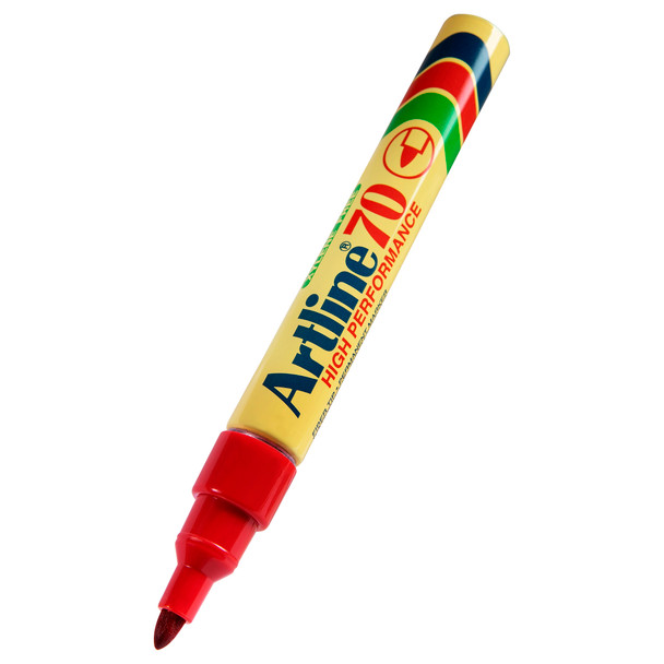 Artline 70 Permanent Marker 1.5mm Bullet Nib Red 107062 1Pk | Mega Office Supplies