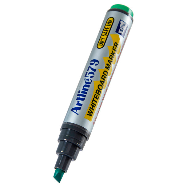 Artline 5mm Chisel Nib Green 157904 579 Whiteboard Marker Box 12 | Mega Office Supplies