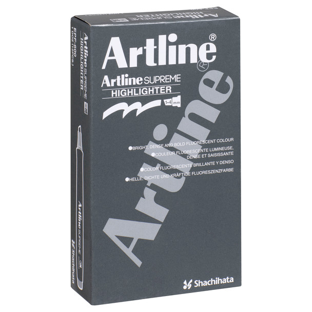 Artline Supreme Highlighter Yellow 161007 Box 12 | Mega Office Supplies