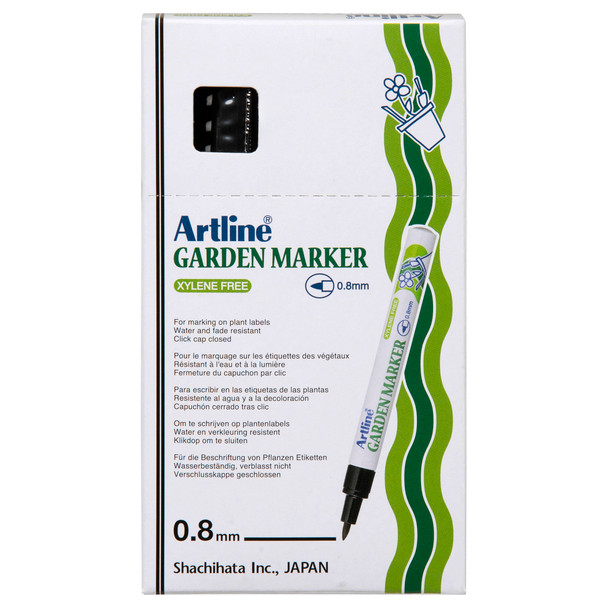 Artline 178001 780 Permanent Garden Marker 0.8mm Bullet Nib Black Box 12 | Mega Office Supplies