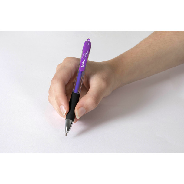 Artline Purple 187106 Flow Retractable Pen Box 12 | Mega Office Supplies