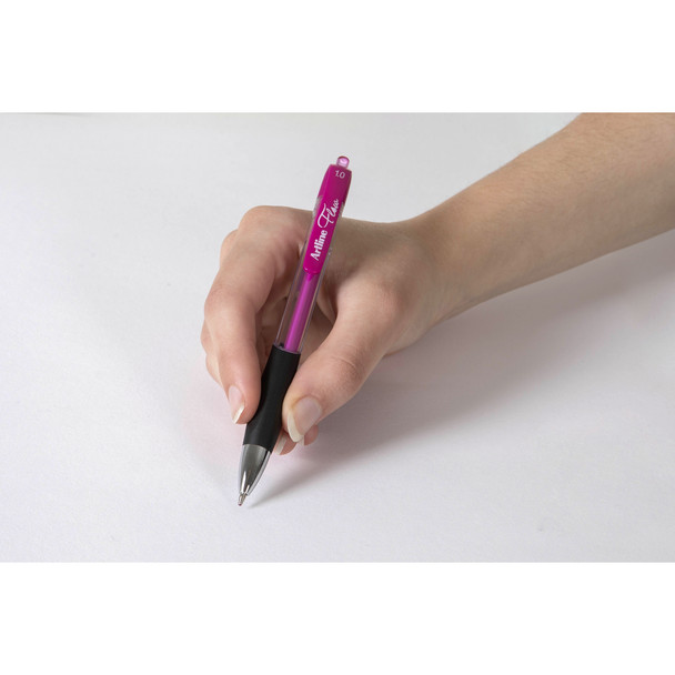 Artline Pink 187109 Flow Retractable Pen Box 12 | Mega Office Supplies