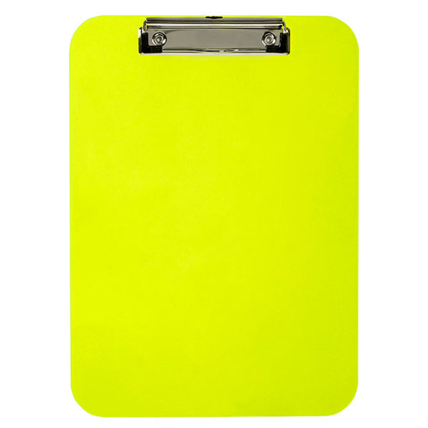 Marbig #40220 Plastic Clipboard Transparent Neon Green A4 Metal Clip - Esselte, Esselte Australia, Esselte stands, Esselte stationery, Esselte office tools, Esselte accessories | It's A Mega Thing