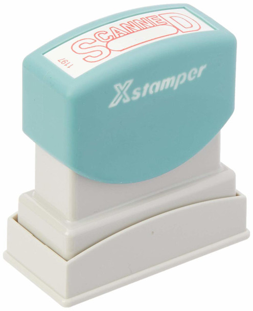 Xstamper Message Stamp “Scanned/Date” Red