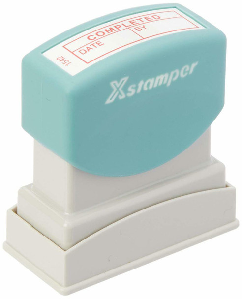 Xstamper Message Stamp “Completed/Date/By” Red