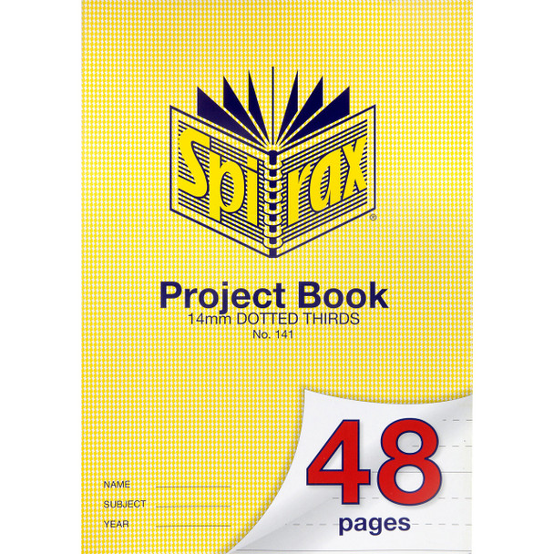 Spirax 141 Project Book A4 48 Page 14mm Dotted Thirds