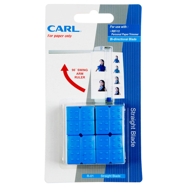 Carl 791200 R-01 Spare Blade B/P 4 pcs RBT-12 | Mega Office Supplies
