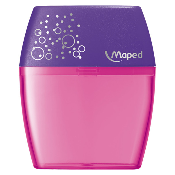 Maped Shaker Sharpener Blue Pink Turquoise 2-Hole Hangsell