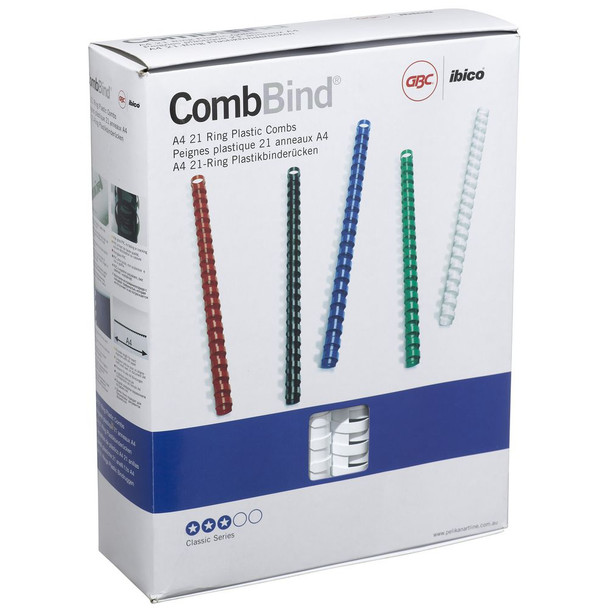 GBC Binding Comb 25mm White Pack of 50
