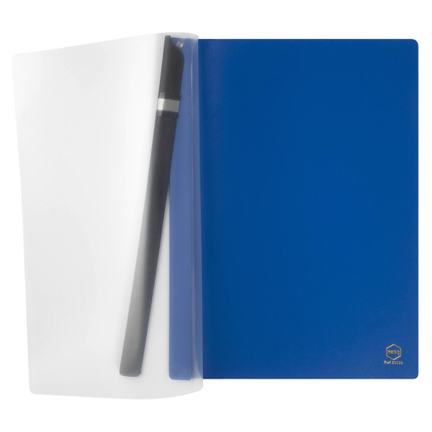 Marbig A4 Spine Clamp File Blue Box of 24