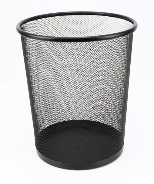 Italplast I 341 Wire Mesh Round Tidy Bin 15L Black | It's A Mega Thing
