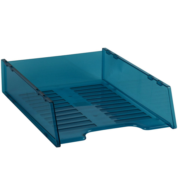 Italplast Multi-Fit Document Tray A4 Tinted Blue