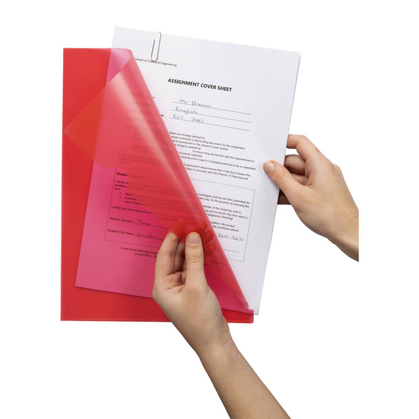 Marbig A4 Letter File Red Box of 100