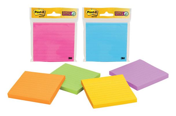 Post-it Super Sticky Notes Ultra Neon 101 x 101mm 4490-SSMX