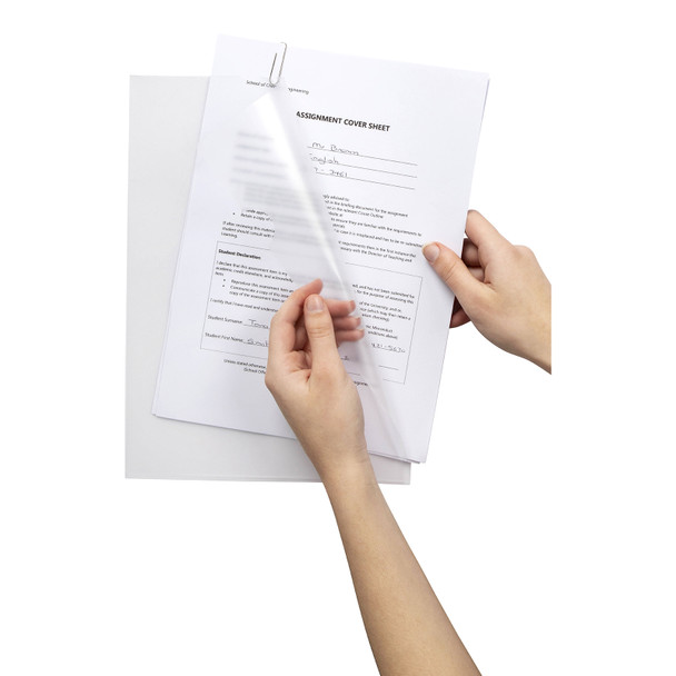 Marbig A4 Letter File Clear Box of 100