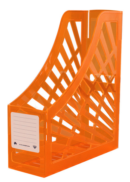 Italplast I160NOR Magazine Stand Neon Orange | Mega Office Supplies