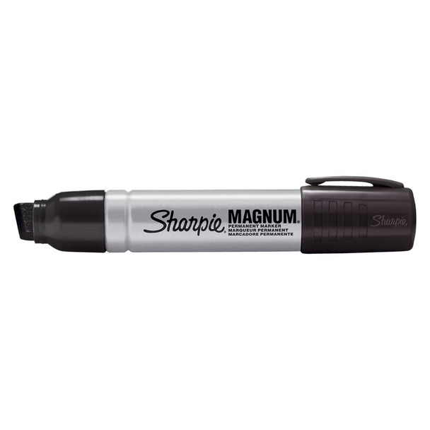 Sharpie Pro Magnum Permanent Marker Black Chisel Tip Box of 12