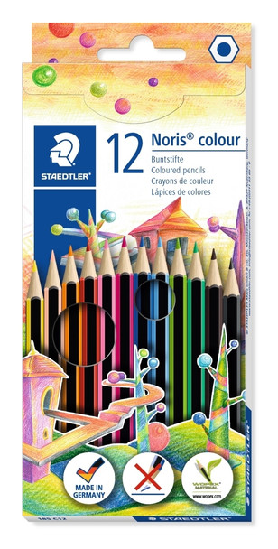Staedtler 185 C12 Noris Colour - Box Of 12 Assorted Coloured Pencils | Its A Mega Thing