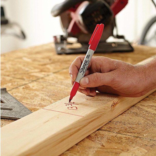 Sharpie Fine Point Red Permanent Marker Box of 12