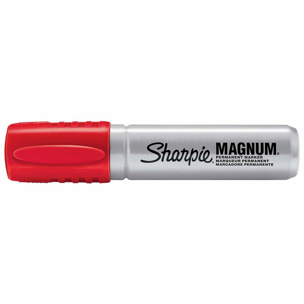 Sharpie Pro Magnum Permanent Marker Extra-Wide Chisel Tip Red Box 12