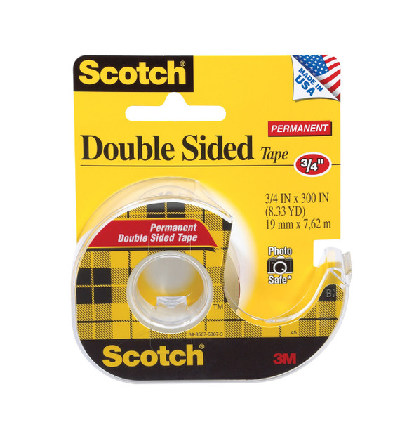 Scotch 137 Double Sided Tape with 12.7 x 11.4m Dispenser
