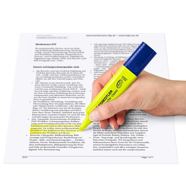 Staedtler Textsurfer Classic Highlighters Yellow Box of 10 364-1