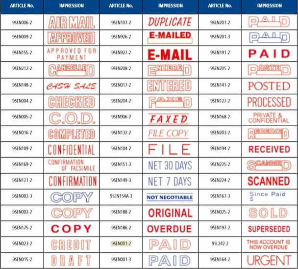 Staedtler Shiny Pre-Inked Stamp E-mail Solid Text Red 9SEN927-2