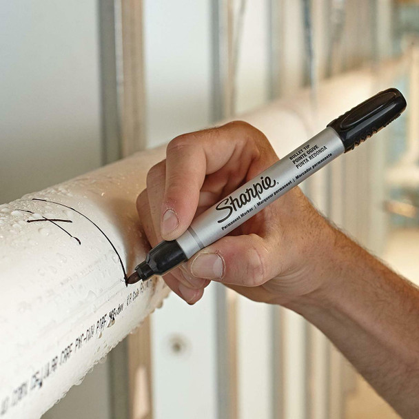 Sharpie Pro Metal Permanent Marker Bullet Tip Black Box 12
