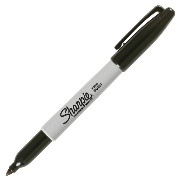 Sharpie Black Permanent Marker Fine Point Box of 12