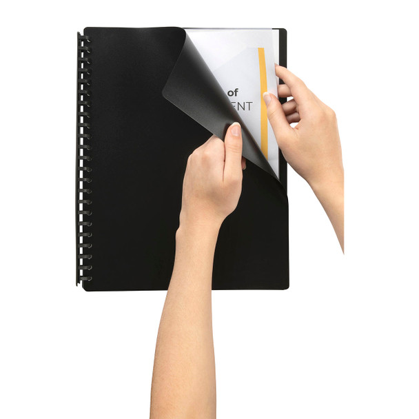 Marbig Display Book 20 Pocket Refillable A4 Black