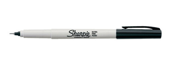 Sharpie Black Permanent Marker Ultra Fine Point Pack of 12