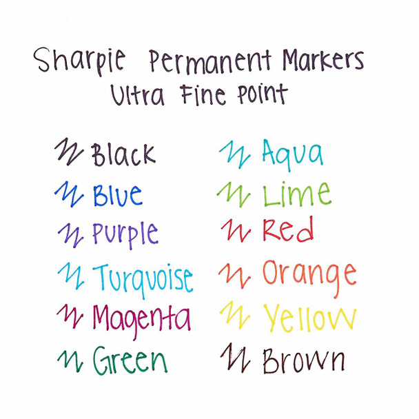 Sharpie Permanent Marker Red Ultra Fine Point Box of 12