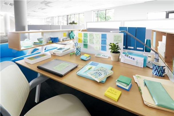 Post-it 70005251403 Recycled Super Sticky Notes 654-5SST 76x76mm Bora Bora Collection - 90 Sheets/Pad, 5 Pads/Pack | MegaX