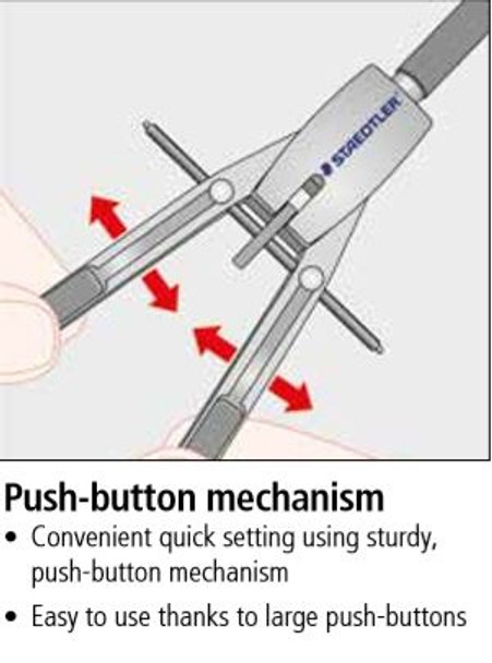 Staedtler Mars Comfort Quick-Setting Quickbow Compass with Extension Bar 552 02