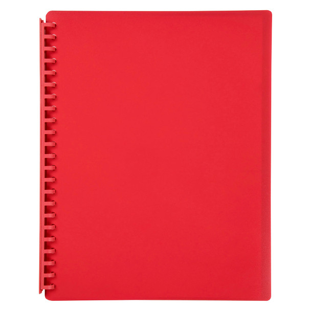 Marbig Refillable Display Book 20 Pocket A4 Red