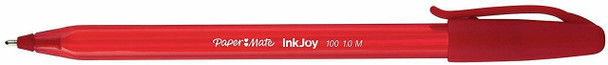 100ST Ballpoint Pen 1.0mm Red Box of 50 Papermate Inkjoy