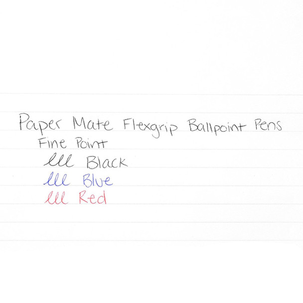 Writing test with Papermate FlexGrip Fine Blue Ballpoint Pen – Box of 12