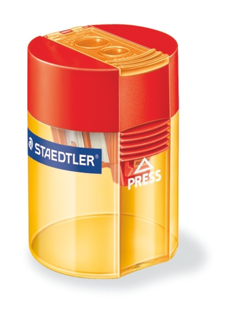Staedtler Double Hole Tub Sharpener with Plastic Sharpener Insert 512 006