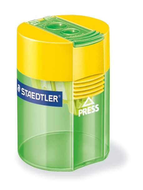 Staedtler Double Hole Tub Sharpener with Plastic Sharpener Insert 512 006