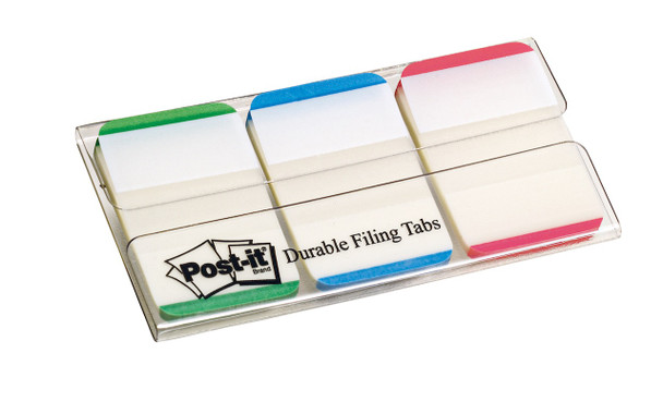 Post-it Durable Tabs 686L-GBR Green Blue Red 25 x 38mm
