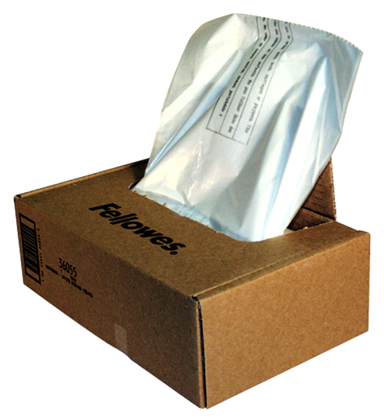 Fellowes #36055 Powershred Waste Bags for 2339 & 485 Series Shredders | It's A Mega Thing