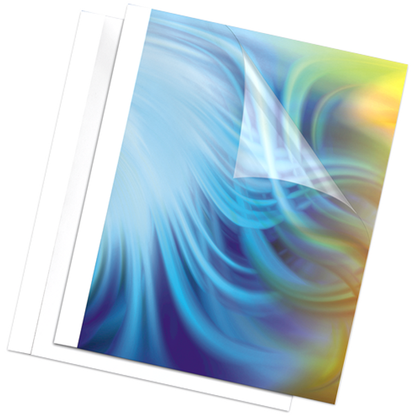 Fellowes Binding Covers Thermal A4 8mm 80 Sheets Gloss Back White