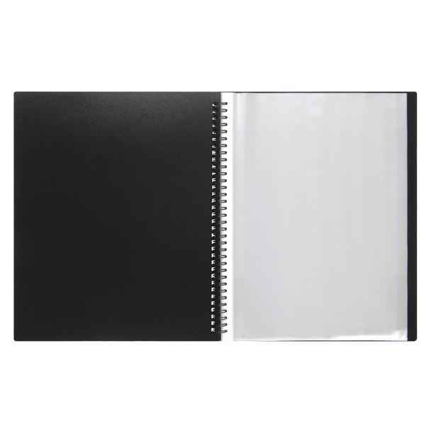 Marbig A4 Non Refillable Display Book Twin Wire 30 Pocket Black