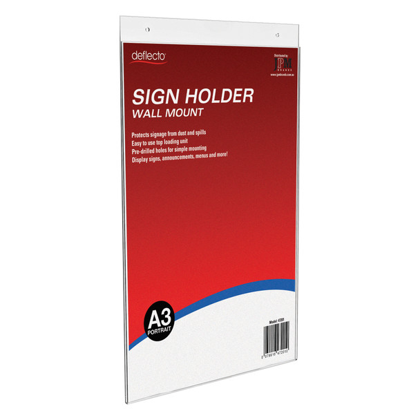 JPM 47201 Deflecto Wall Mount Sign Holder - A3 Portrait - Deflecto, Deflecto Wall Pocket, deflecto wall mount, deflecto wall sign holder | It's A Mega Thing